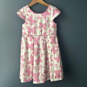 CATHERINE MALANDRINO dress Girls floral Dress size 7 white pink formal like new